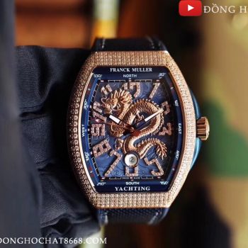Đồng Hồ Franck Muller Geneve Vanguard Dragon King Blue Siêu Cấp