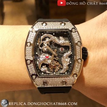 Đồng Hồ Richard Mille Nam Super Fake Rồng Trắng Độc Long