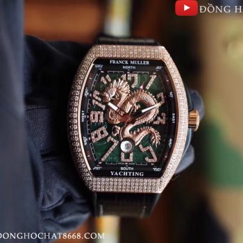 Đồng Hồ Franck Muller Super Fake Vanguard Dragon King Green 