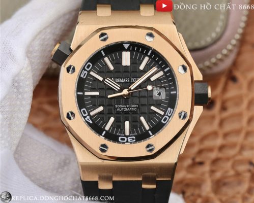 Đồng hồ Audemars Piguet Royal Oak Fake 1:1 Black Dial có độ hoàn thiện cao 