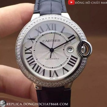 Đồng Hồ Cartier Rep 1:1 Ballon Bleu Bezel Đính Đá Cao Cấp