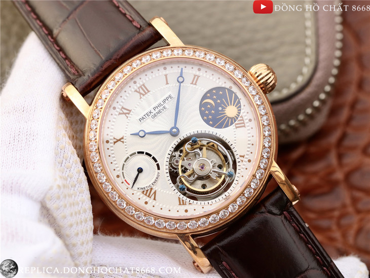 Kiểu dáng thiết kế đồng hồ Patek Philippe Rep 1:1 Sun&Moon Tourbillon Diamond