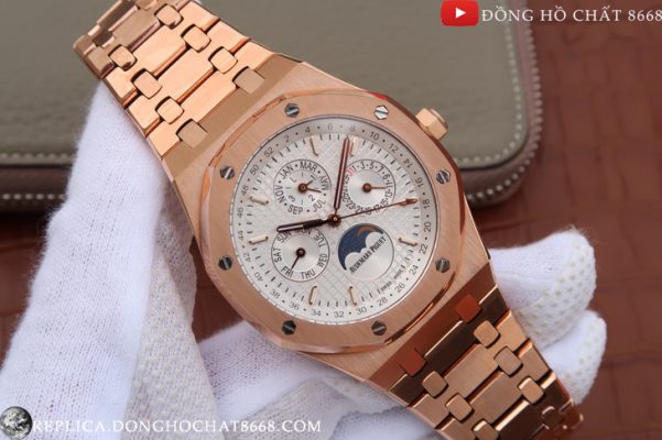 Mẫu đồng hồ Audemars Piguet 1:1 với bộ vỏ thép mạ vàng hồng PVD 18k