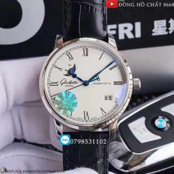 Đồng Hồ Glashutte Rep 1 1 White Dial Moon Phase Cao Cấp Nhất