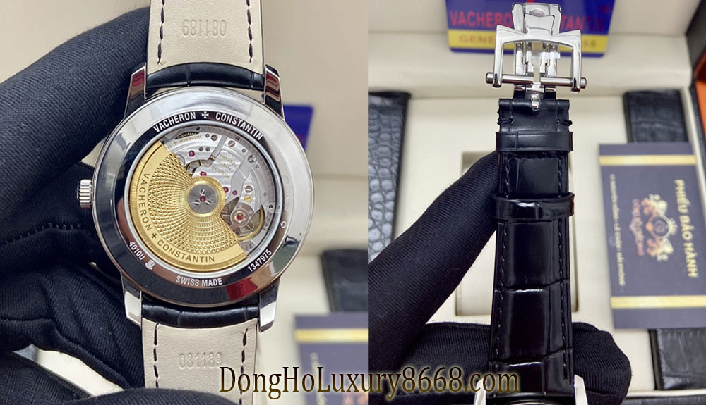 Độ hoàn thiện bộ máy và dây đeo đồng hồ Vacheron Constantin Fake cao cấp chuẩn 1:1