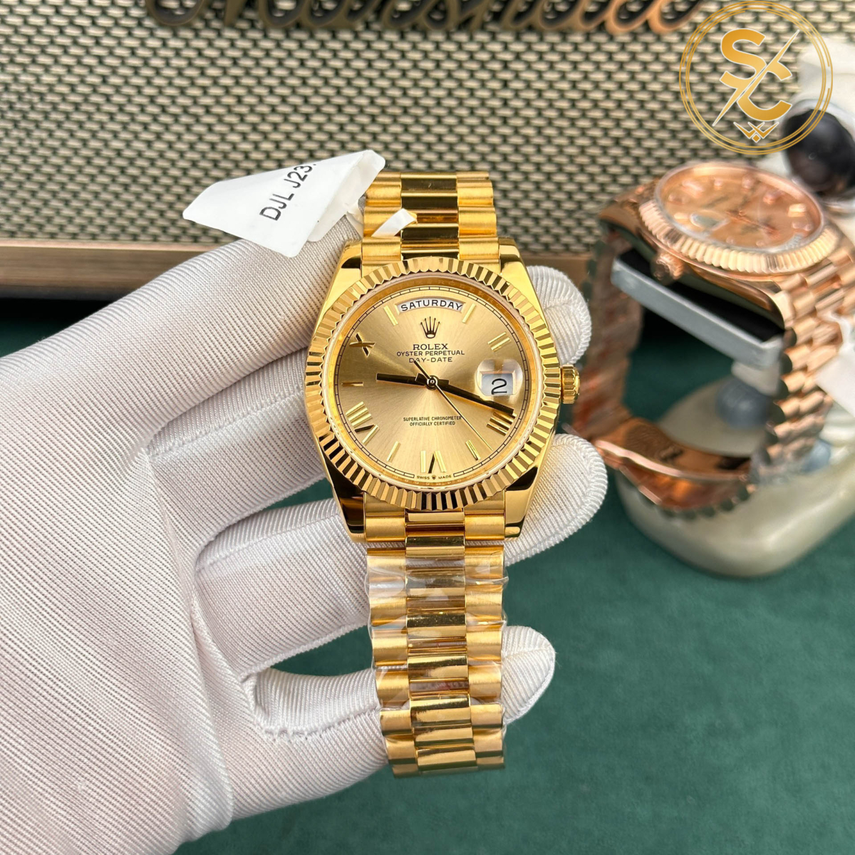 Đồng hồ Rolex Daydate chế tác bọc vàng 18K nam Rep 1:1