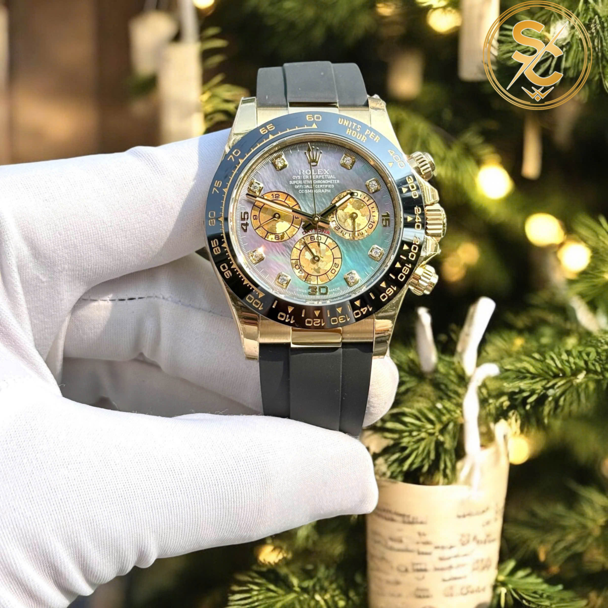 Đồng hồ Rolex Daytona Cosmograph vỏ vàng Gold 18K mặt xà cừ