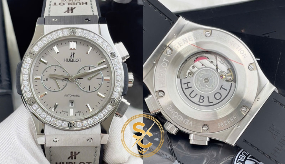 Đồng hồ Hublot mặt xám vỏ thép size 42mm